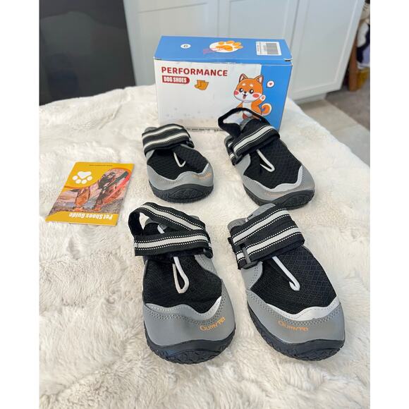 NEW QUMY PET Performance Dog Shoes Indoors / Outdoors Black Sz 6 Large 52-65lbs - Picture 10 of 12